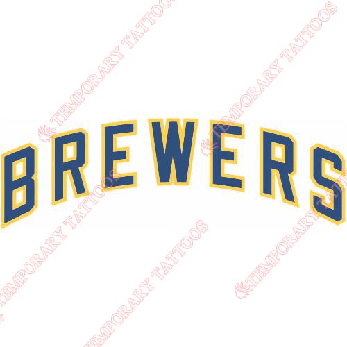 Milwaukee Brewers Customize Temporary Tattoos Stickers NO.1706